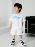 Stylish Kids' Boston Outfit Set - Summer Breathable 2-Piece Shorts & T-Shirt